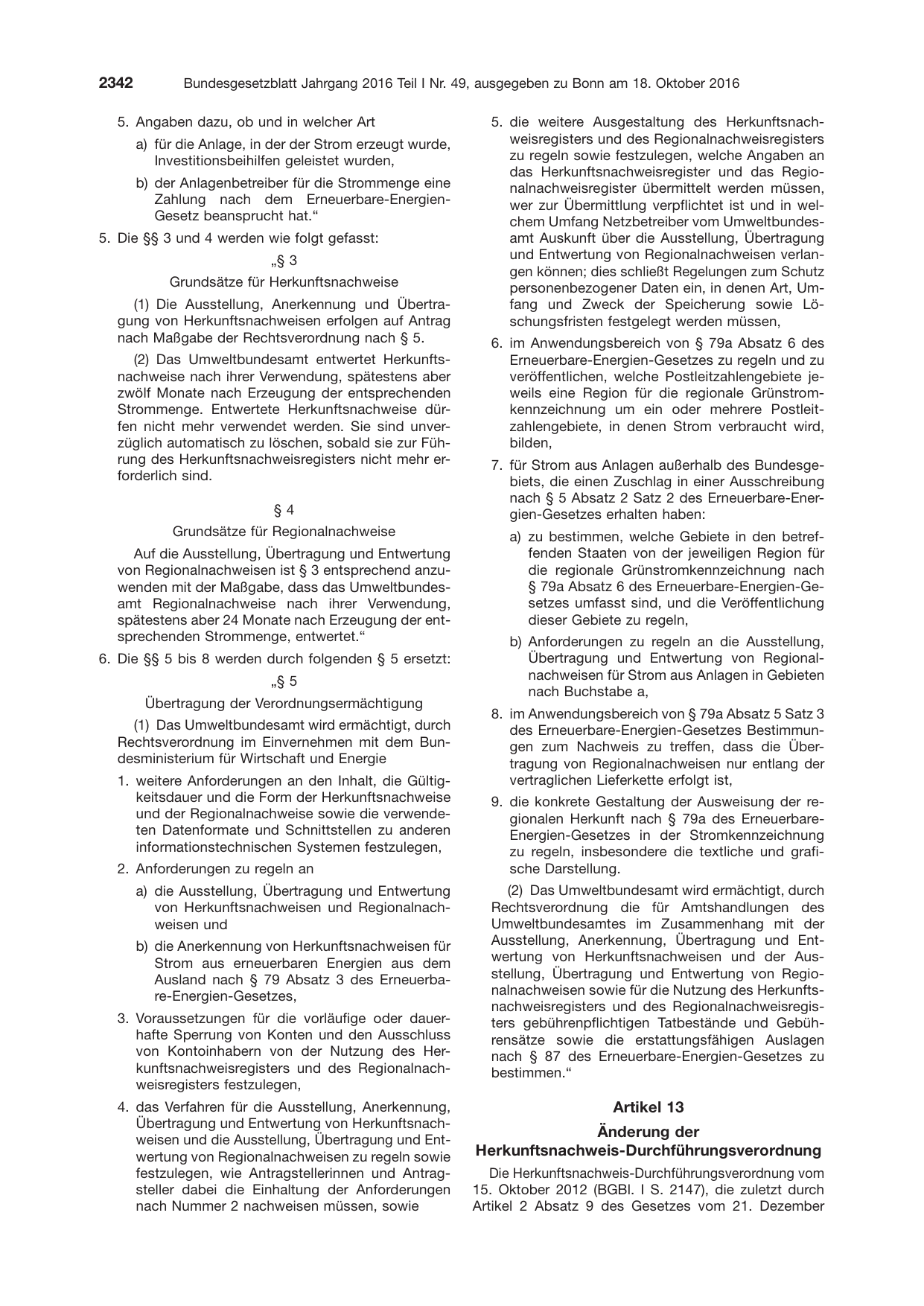 BGBl. 2016, Seite 2342 — Originalseite als Abbildung