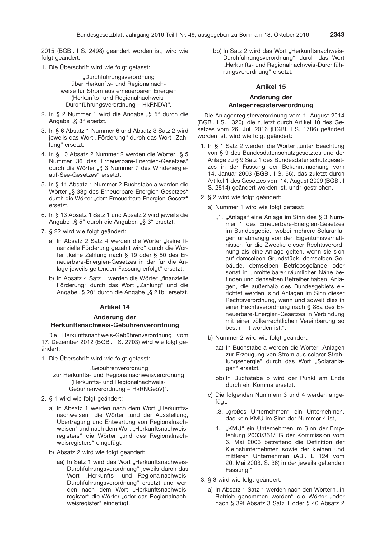 BGBl. 2016, Seite 2343 — Originalseite als Abbildung