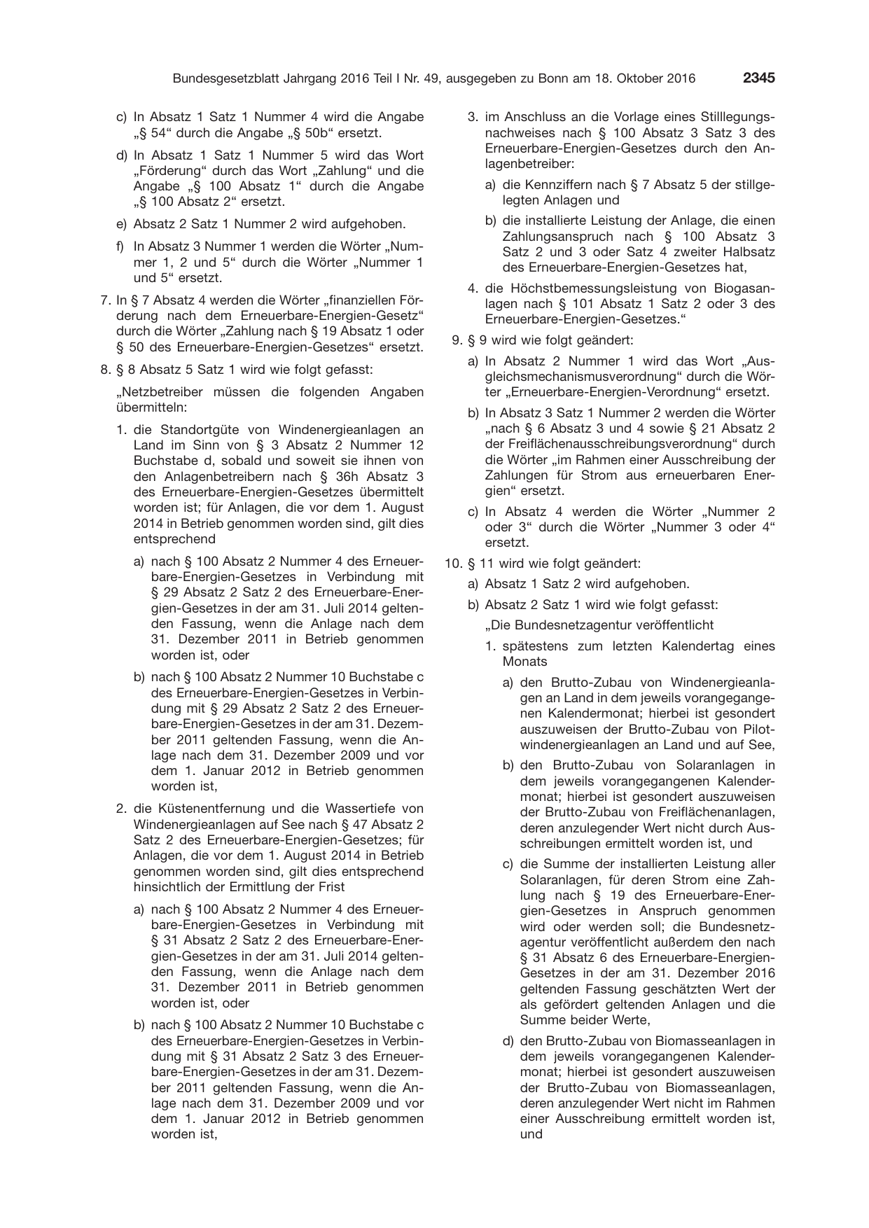 BGBl. 2016, Seite 2345 — Originalseite als Abbildung