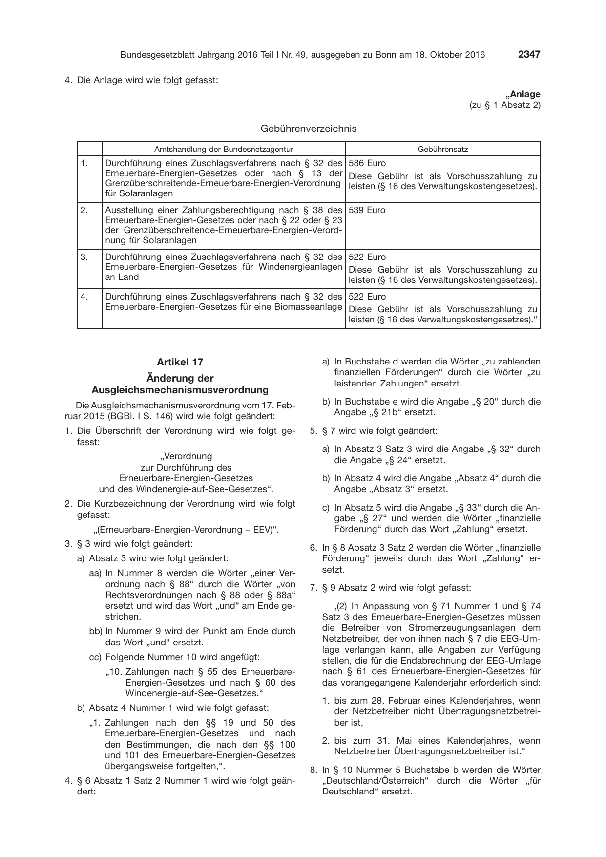BGBl. 2016, Seite 2347 — Originalseite als Abbildung