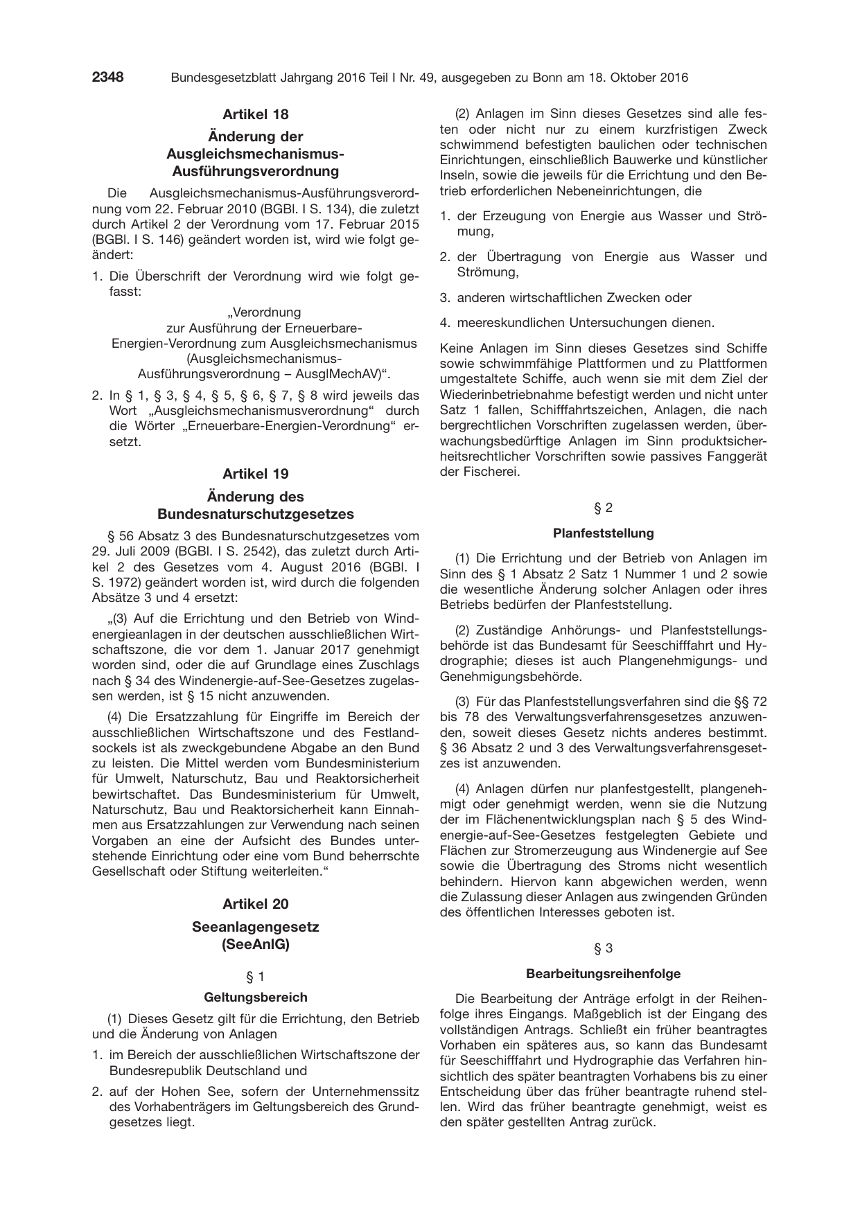 BGBl. 2016, Seite 2348 — Originalseite als Abbildung