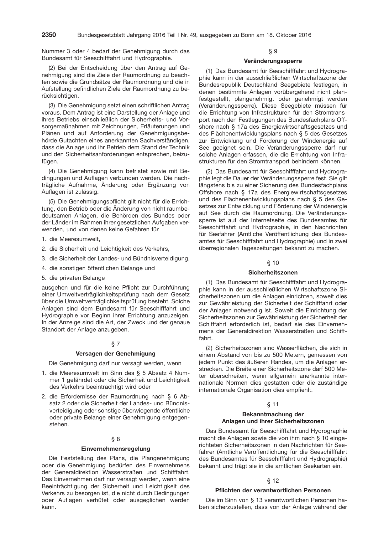 BGBl. 2016, Seite 2350 — Originalseite als Abbildung