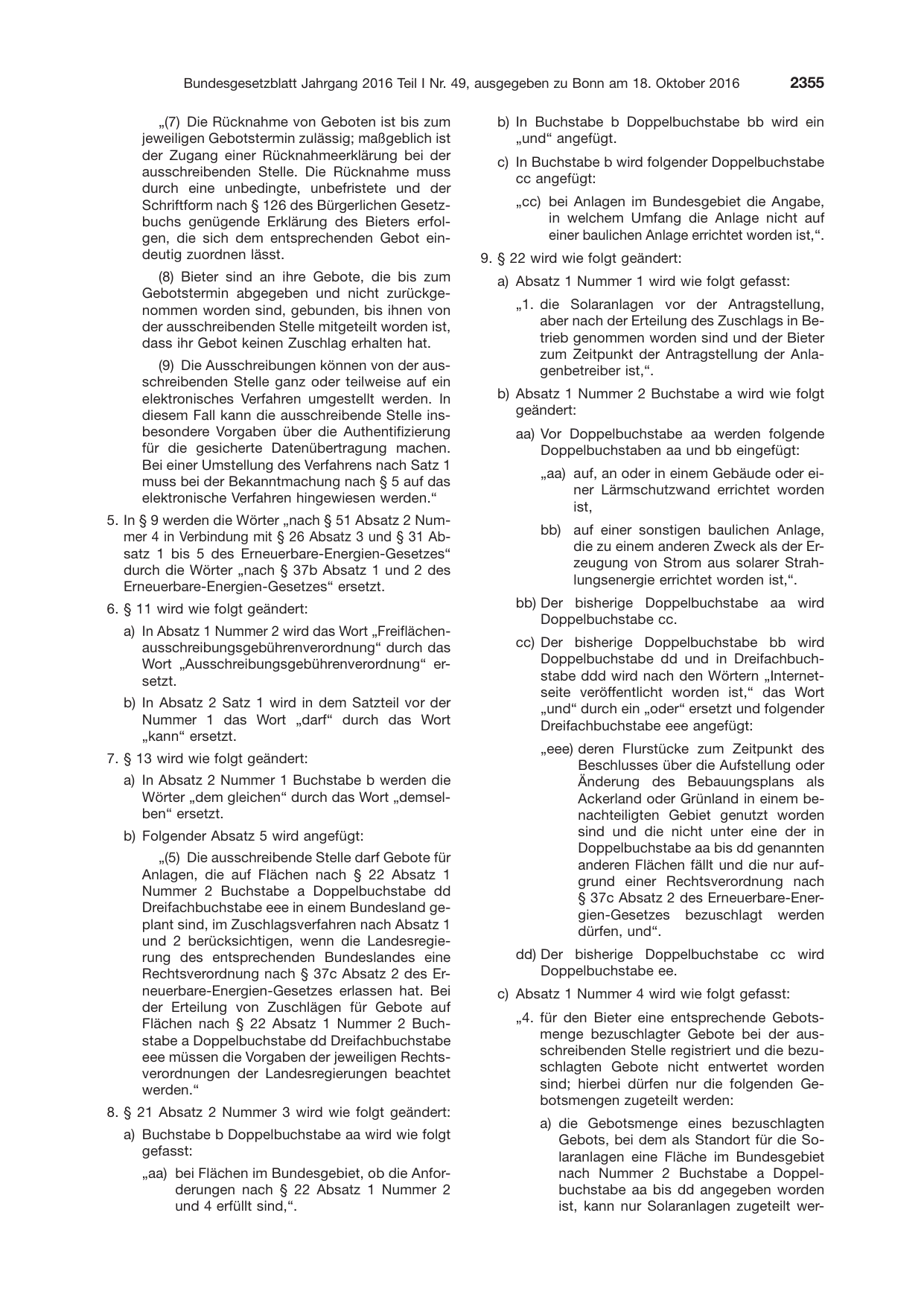 BGBl. 2016, Seite 2355 — Originalseite als Abbildung