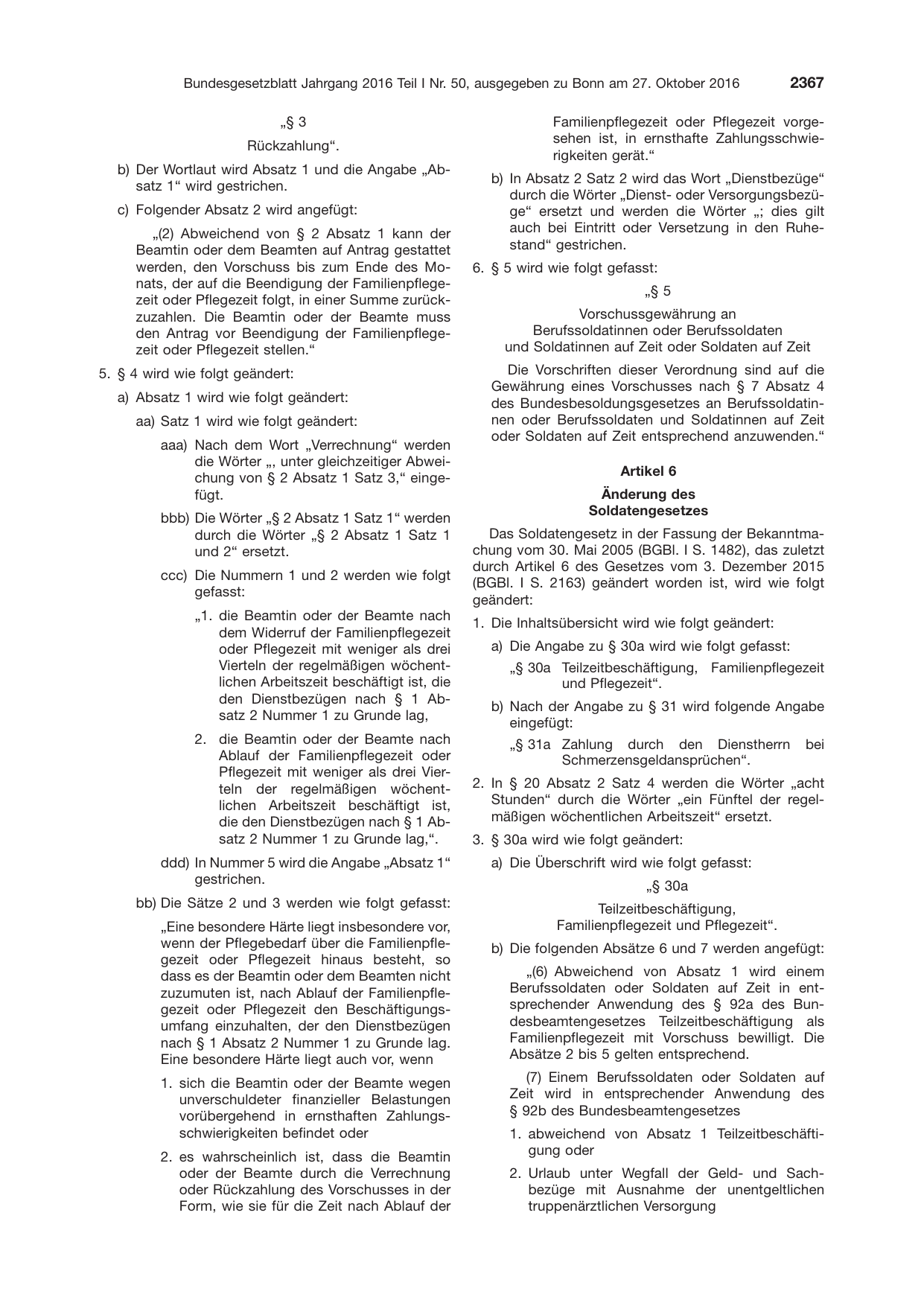 BGBl. 2016, Seite 2367 — Originalseite als Abbildung