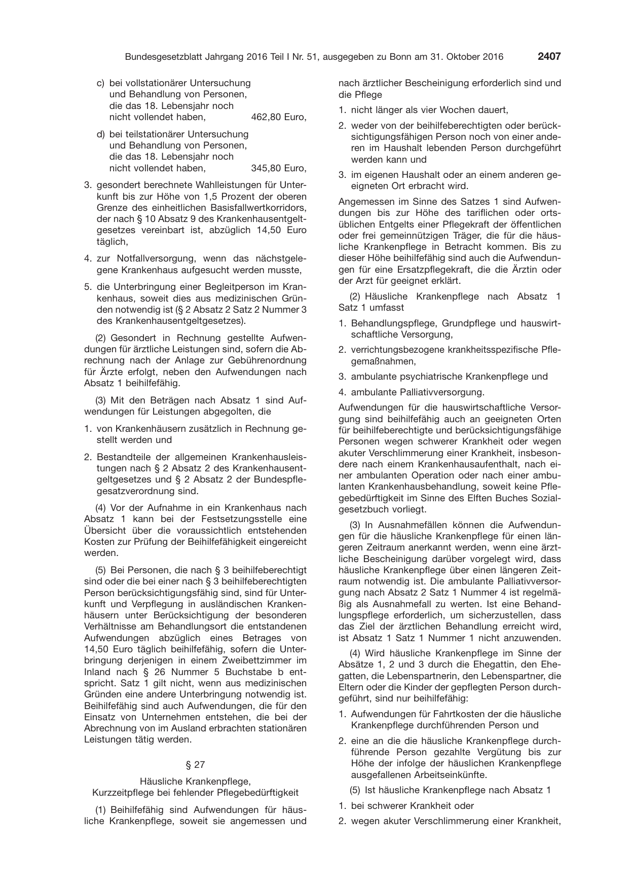 BGBl. 2016, Seite 2407 — Originalseite als Abbildung