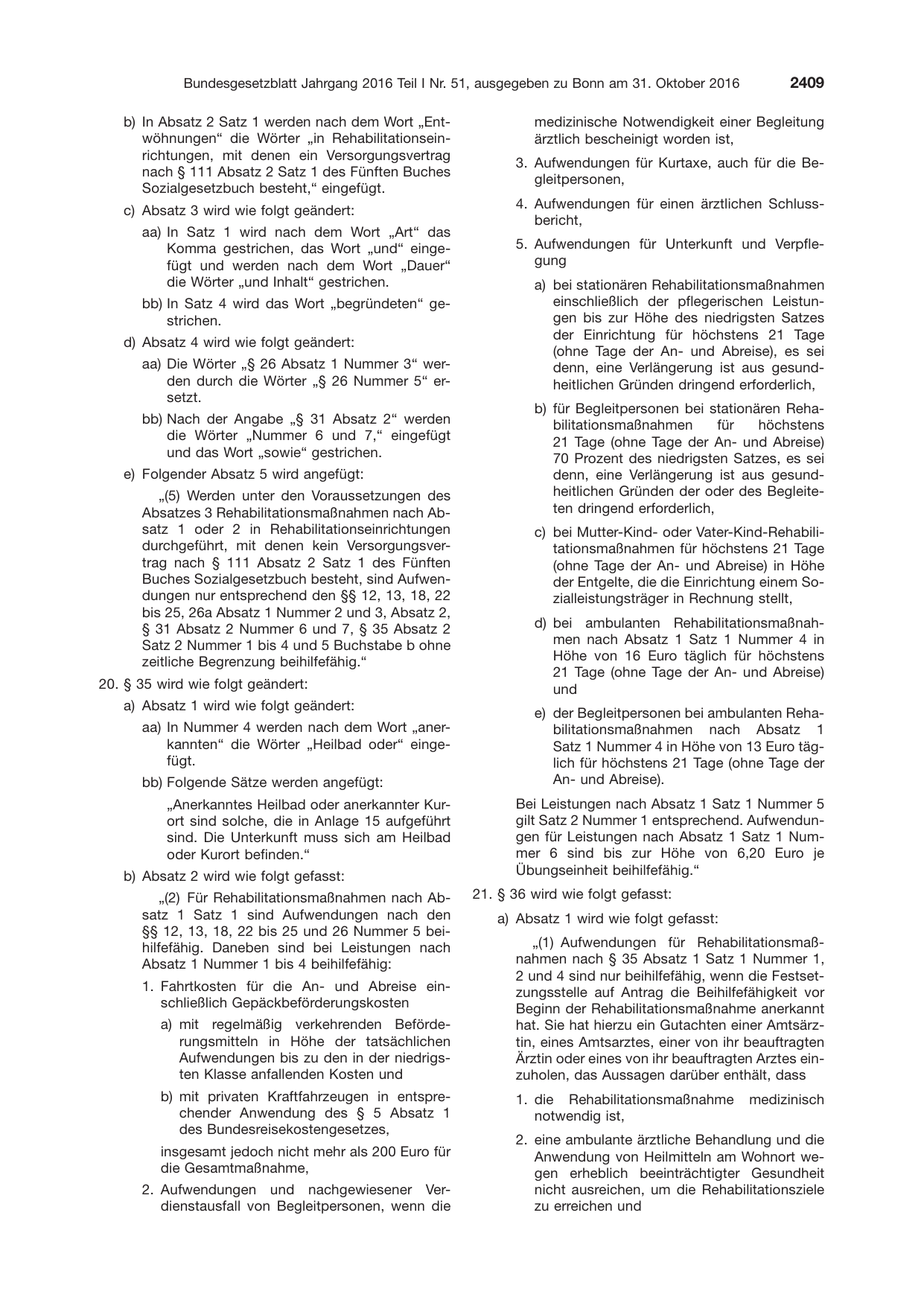 BGBl. 2016, Seite 2409 — Originalseite als Abbildung