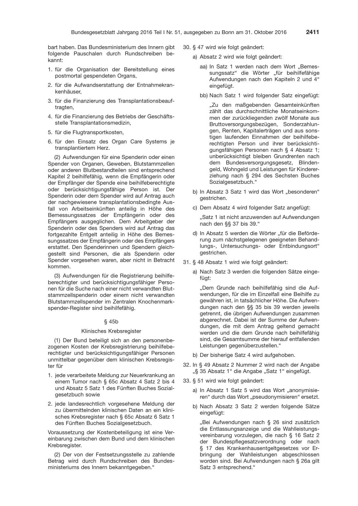 BGBl. 2016, Seite 2411 — Originalseite als Abbildung
