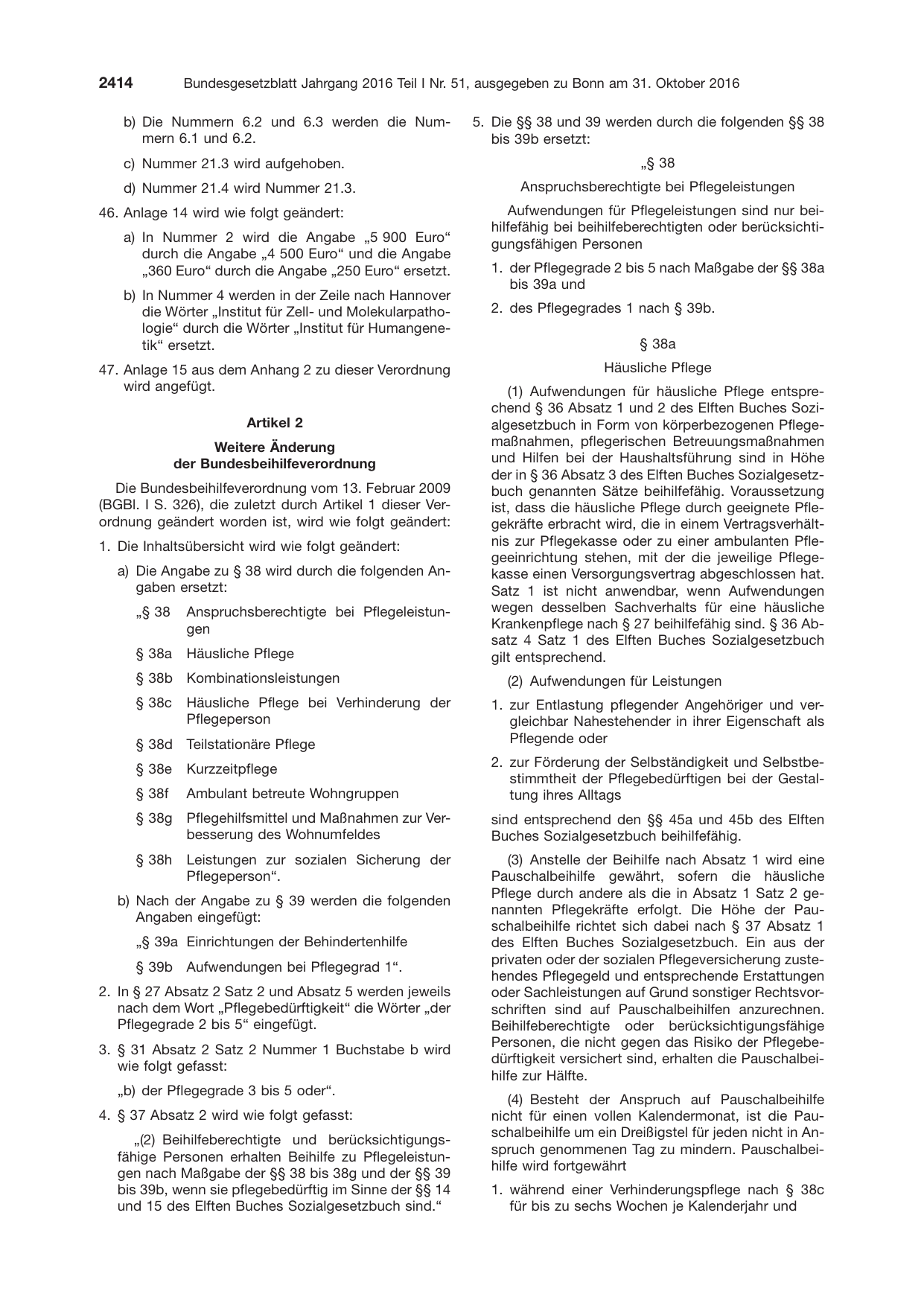 BGBl. 2016, Seite 2414 — Originalseite als Abbildung