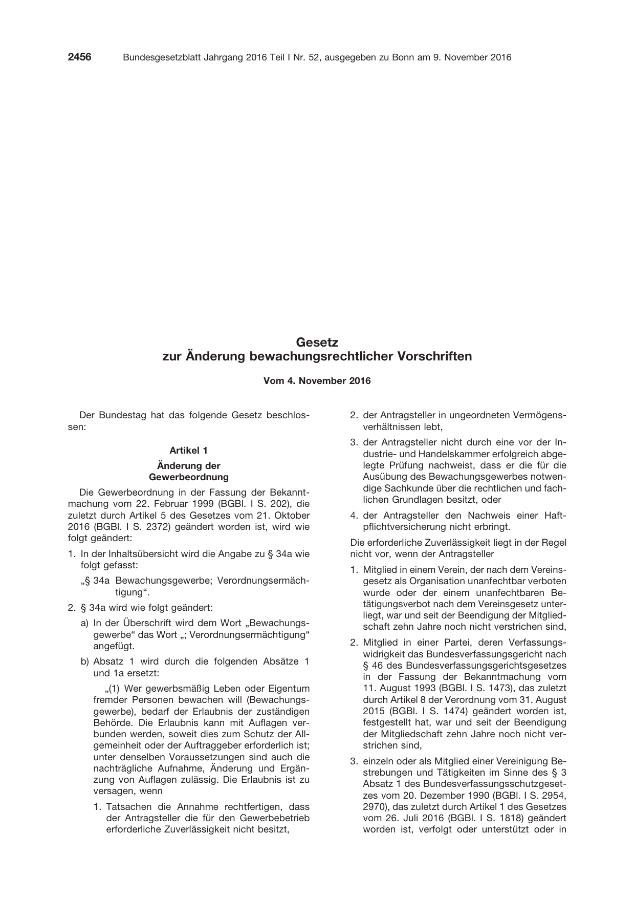 BGBl. 2016, Seite 2456 — Originalseite als Abbildung