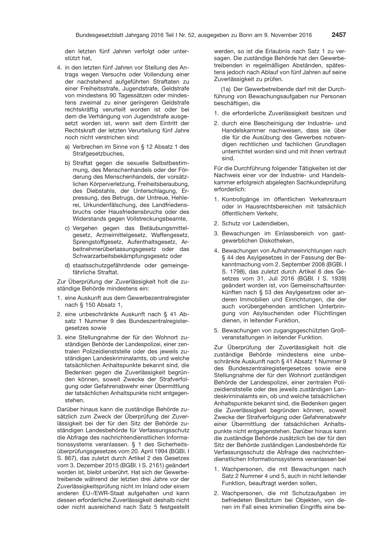 BGBl. 2016, Seite 2457 — Originalseite als Abbildung