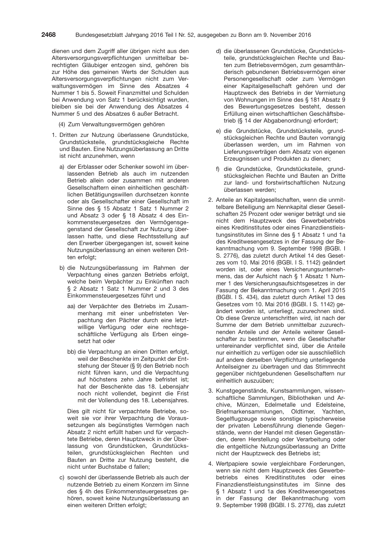 BGBl. 2016, Seite 2468 — Originalseite als Abbildung