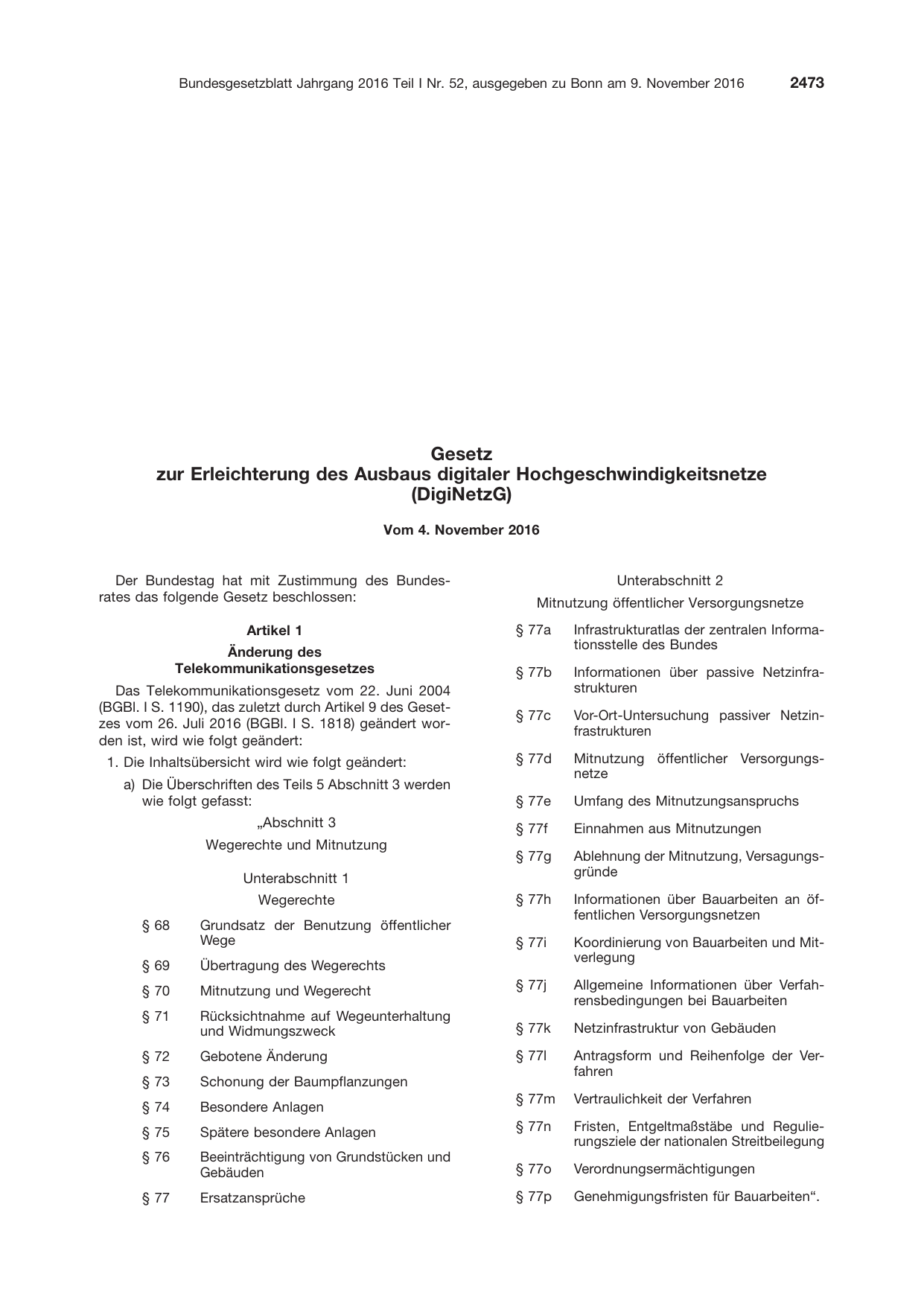 BGBl. 2016, Seite 2473 — Originalseite als Abbildung