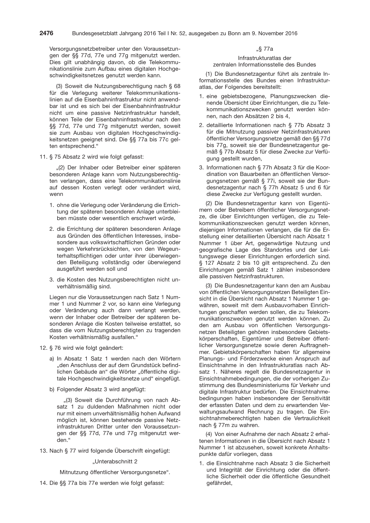BGBl. 2016, Seite 2476 — Originalseite als Abbildung