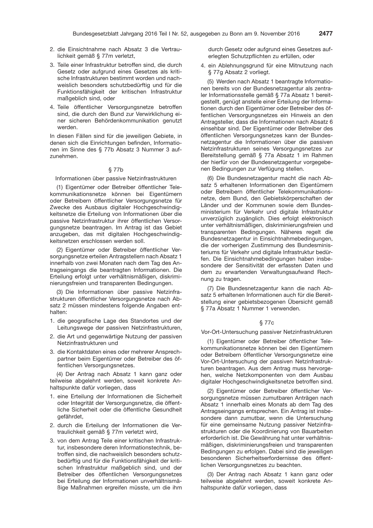 BGBl. 2016, Seite 2477 — Originalseite als Abbildung