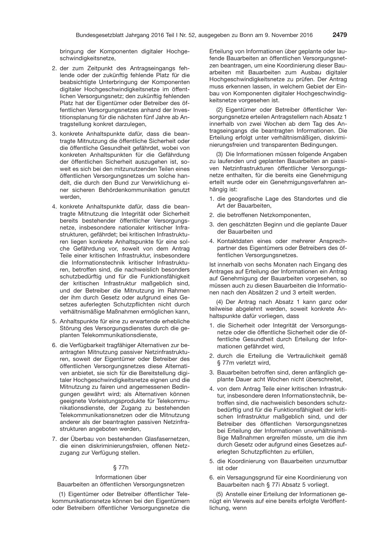 BGBl. 2016, Seite 2479 — Originalseite als Abbildung
