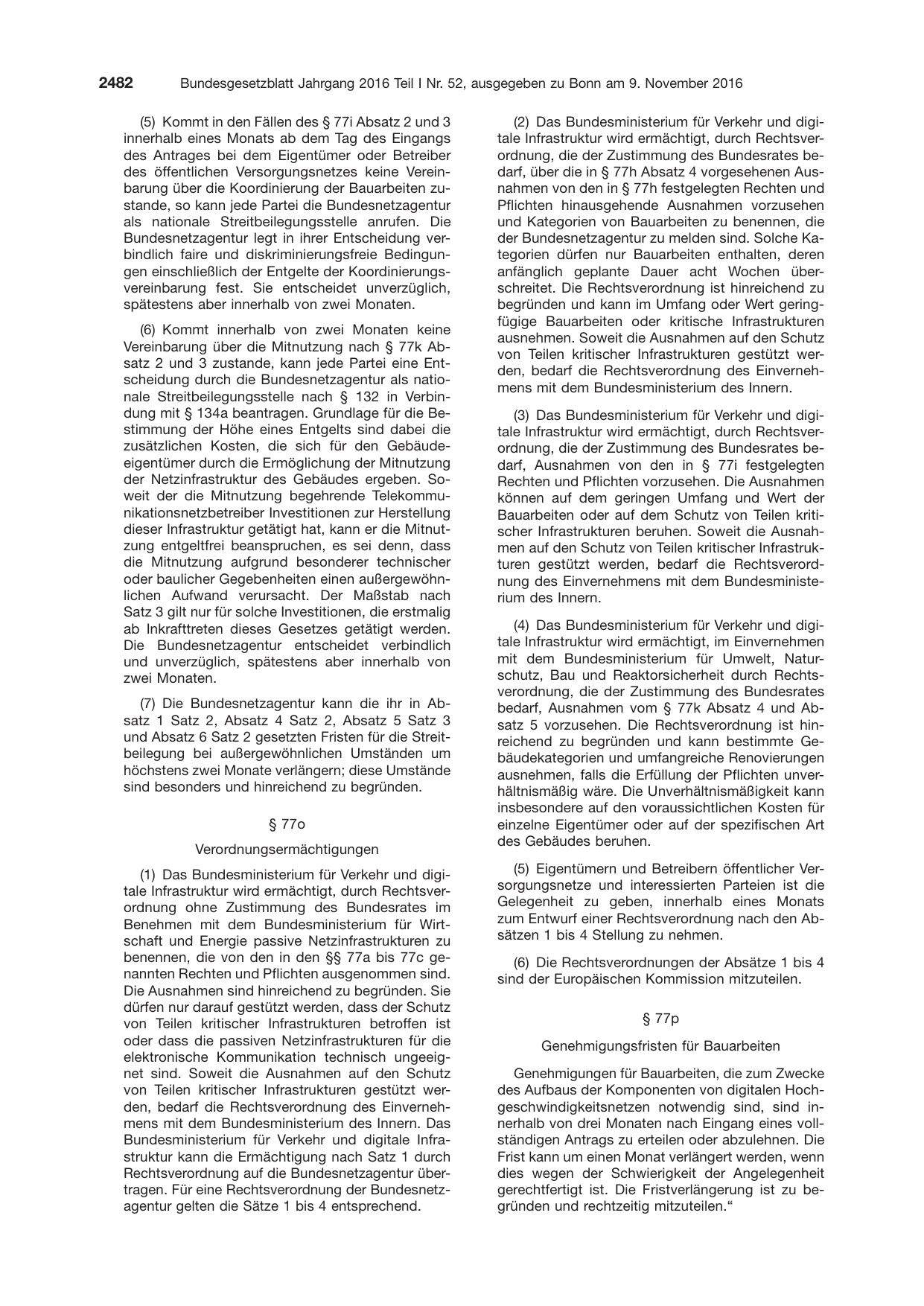 BGBl. 2016, Seite 2482 — Originalseite als Abbildung