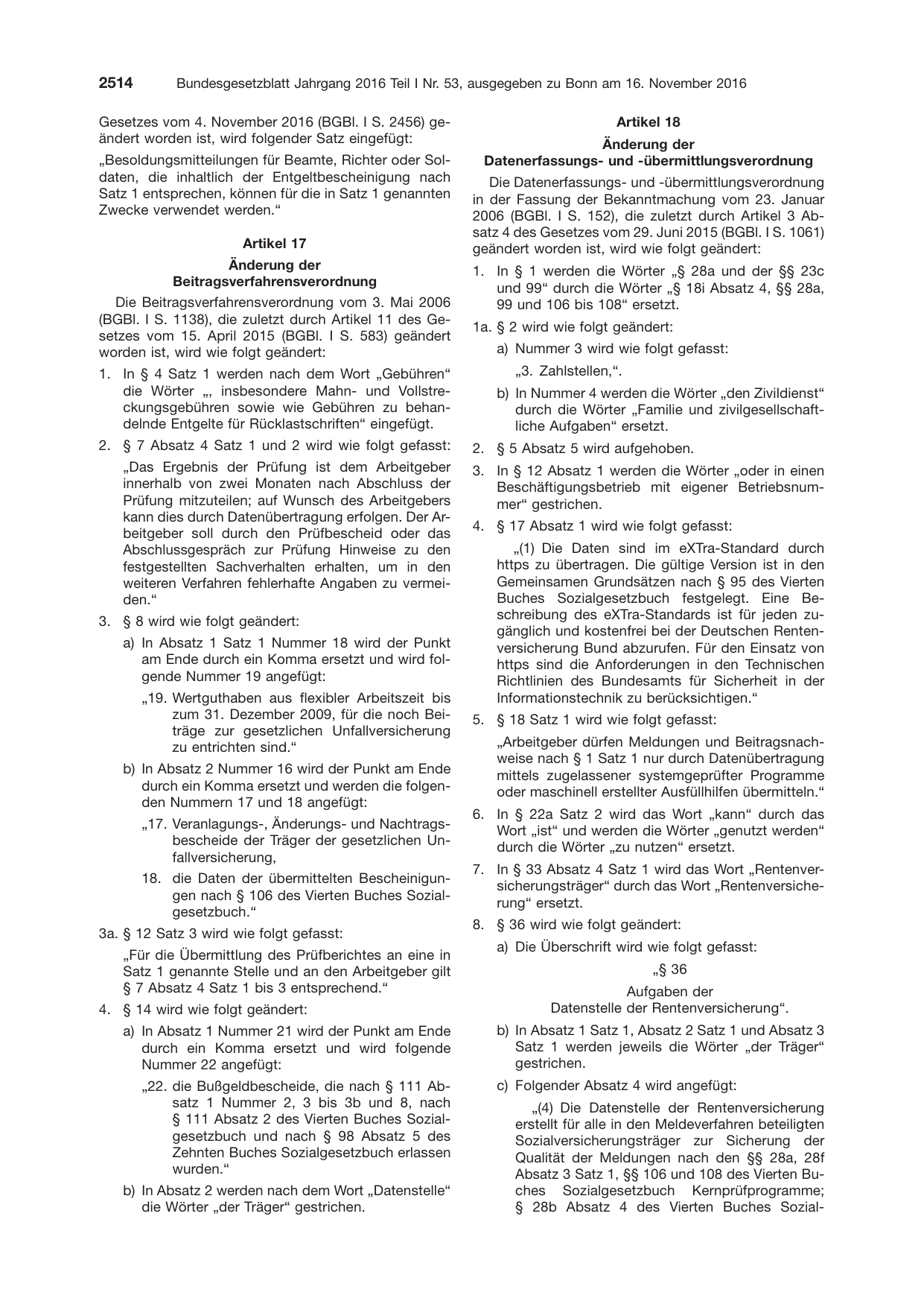 BGBl. 2016, Seite 2514 — Originalseite als Abbildung