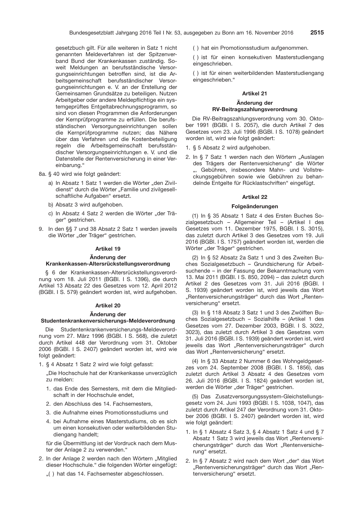 BGBl. 2016, Seite 2515 — Originalseite als Abbildung