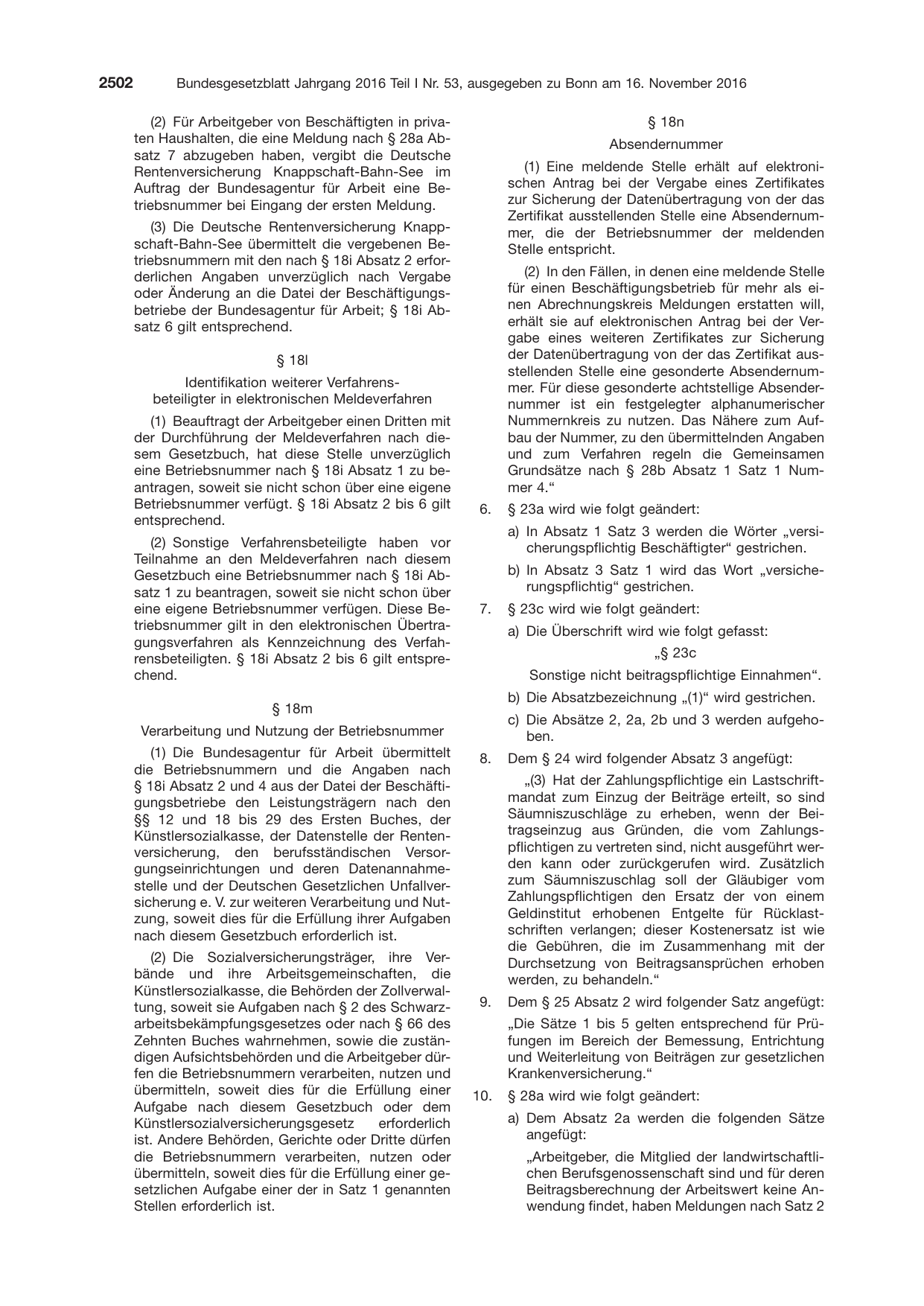 BGBl. 2016, Seite 2502 — Originalseite als Abbildung