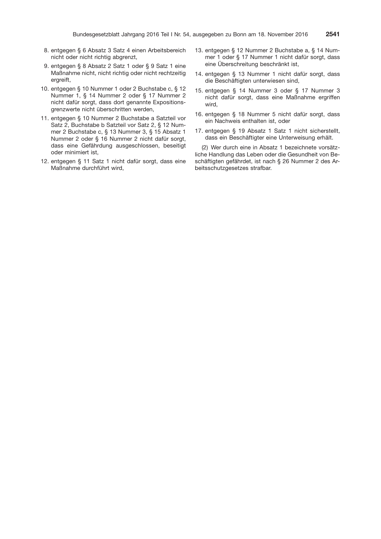 BGBl. 2016, Seite 2541 — Originalseite als Abbildung