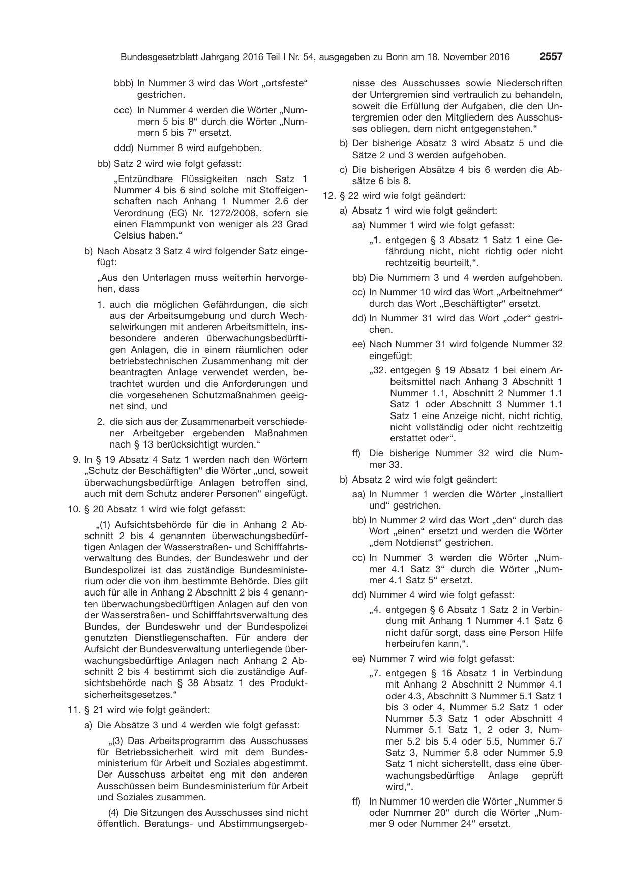 BGBl. 2016, Seite 2557 — Originalseite als Abbildung