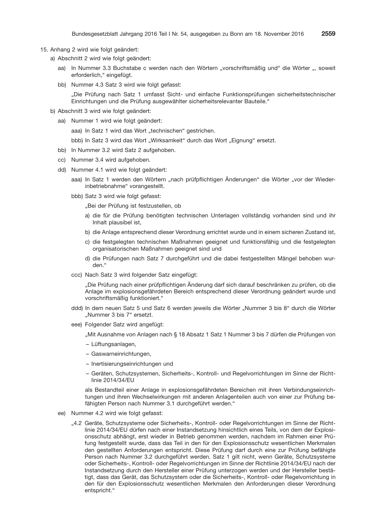 BGBl. 2016, Seite 2559 — Originalseite als Abbildung