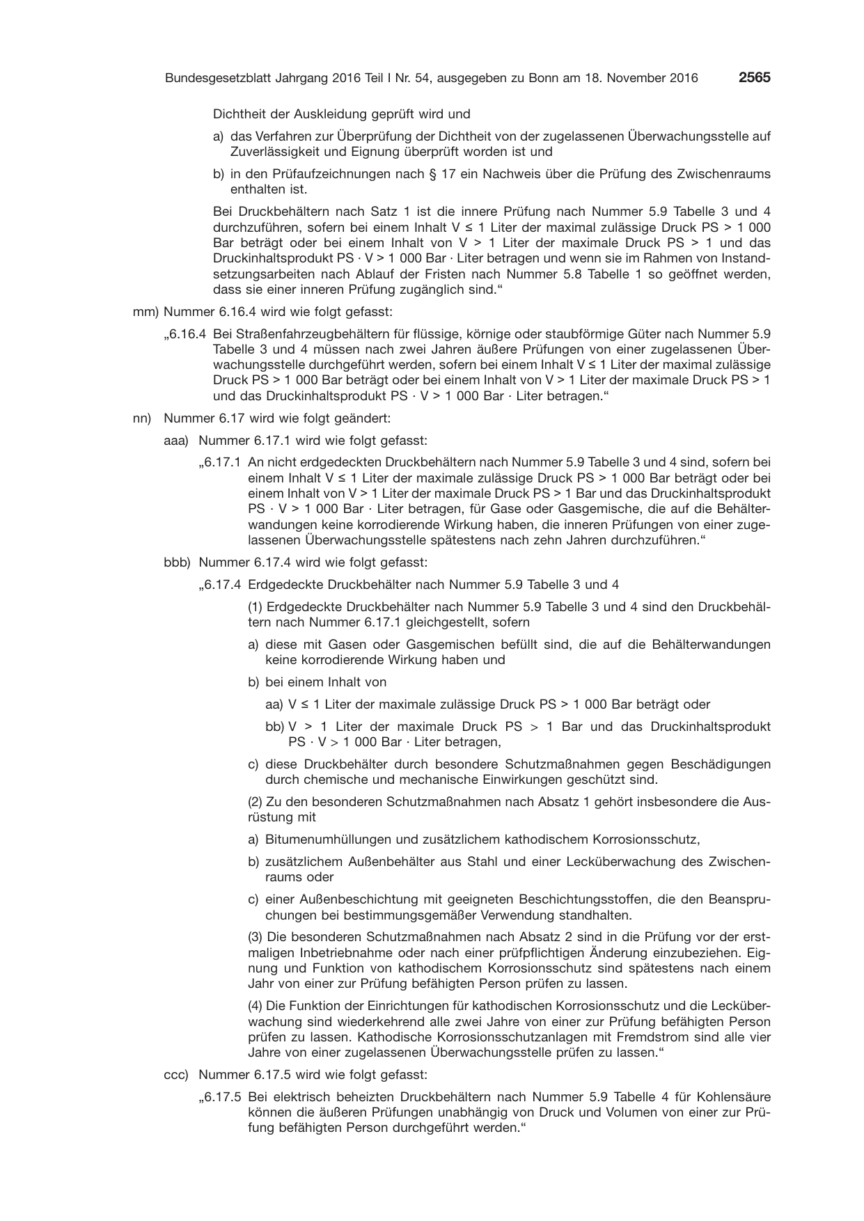 BGBl. 2016, Seite 2565 — Originalseite als Abbildung