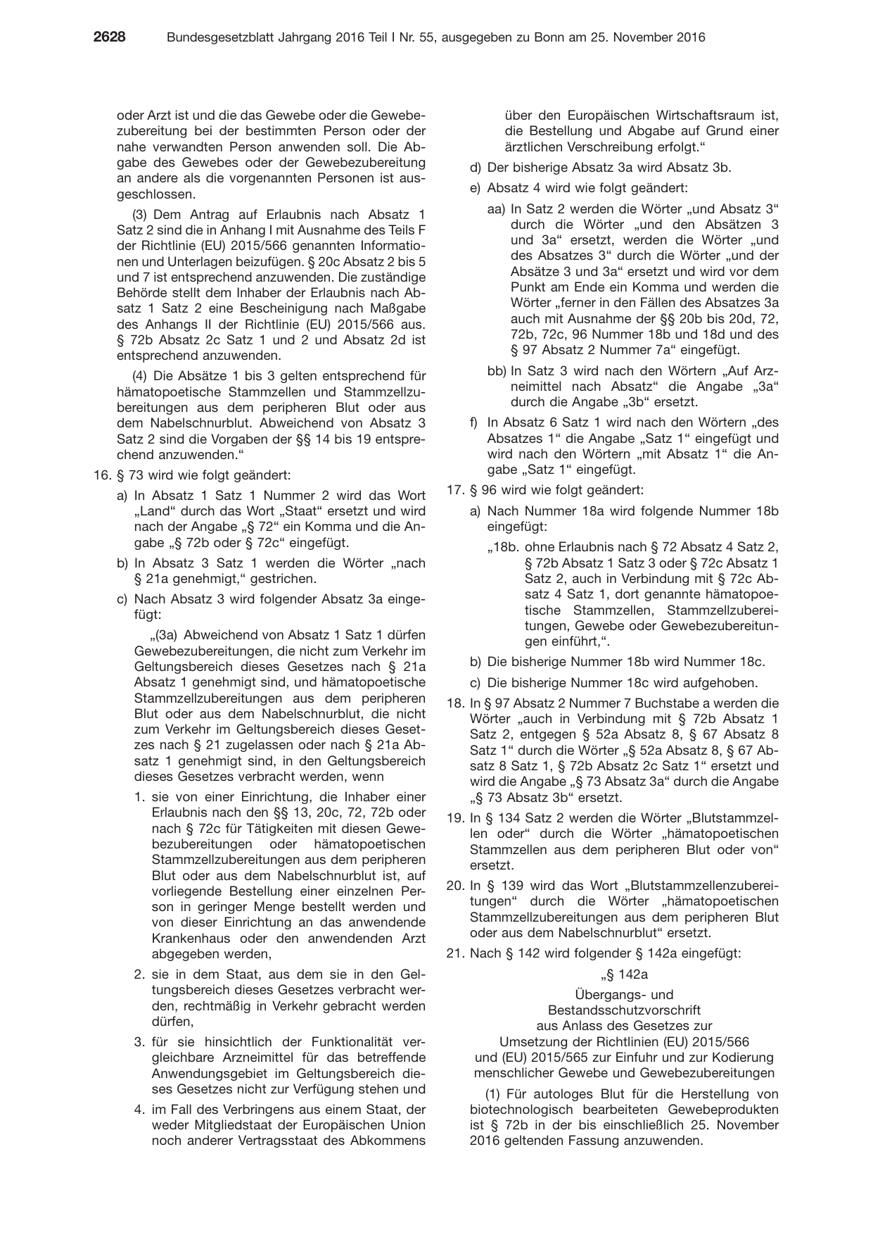BGBl. 2016, Seite 2628 — Originalseite als Abbildung