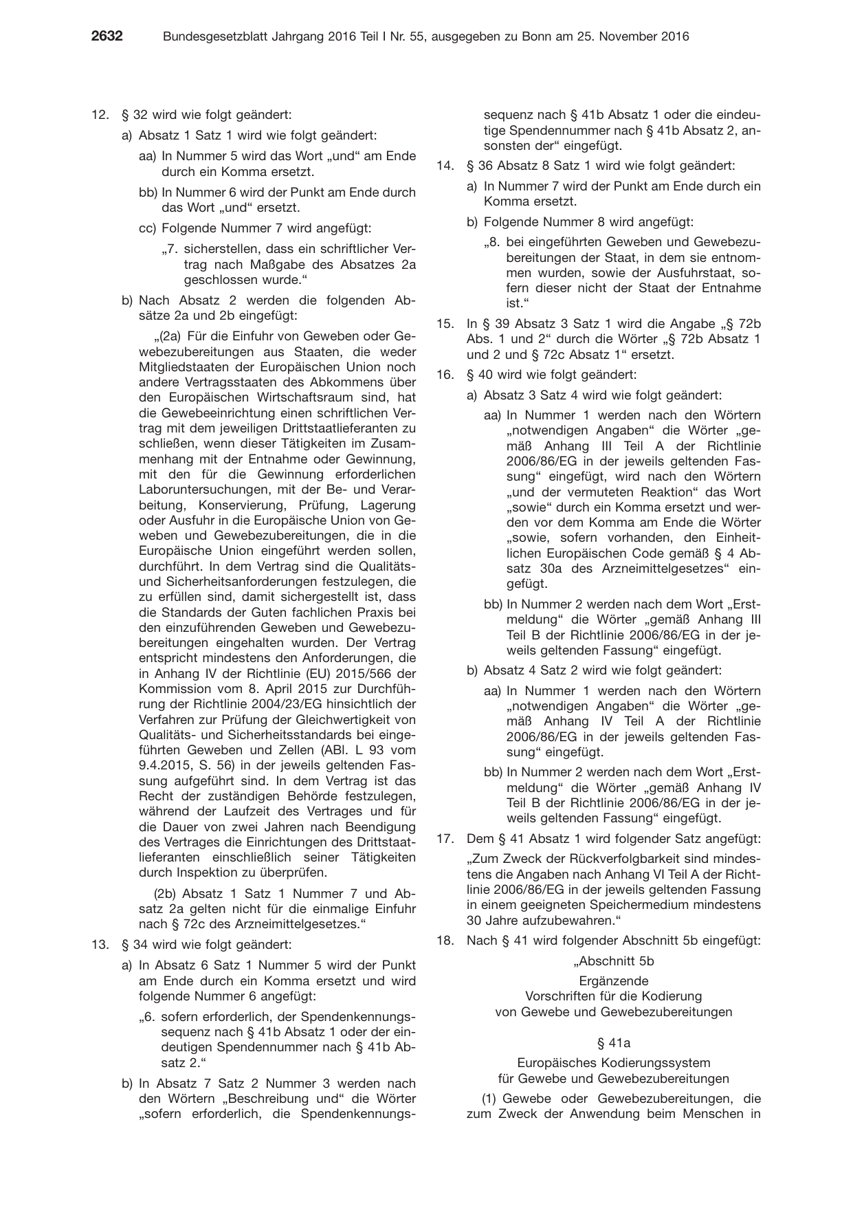 BGBl. 2016, Seite 2632 — Originalseite als Abbildung