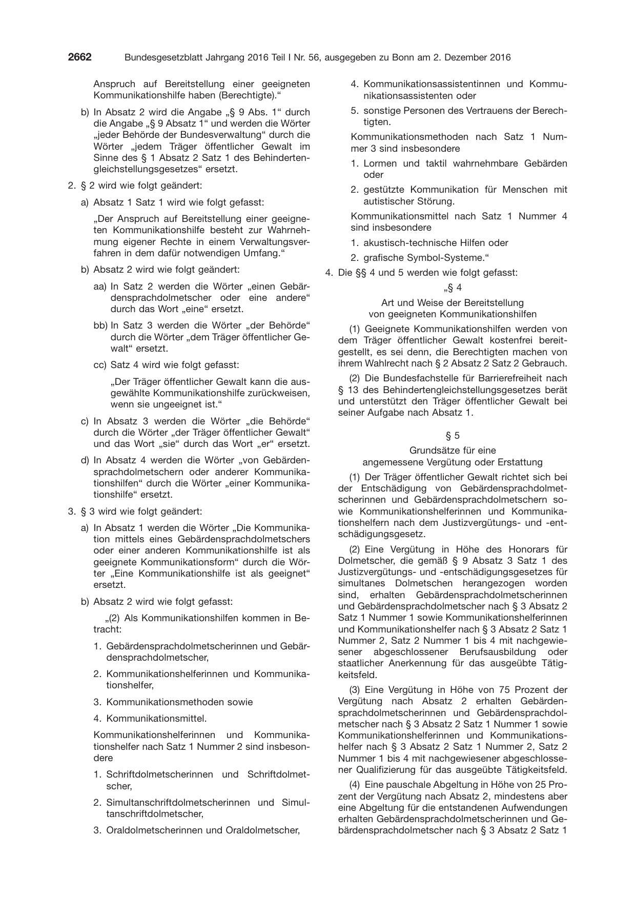 BGBl. 2016, Seite 2662 — Originalseite als Abbildung