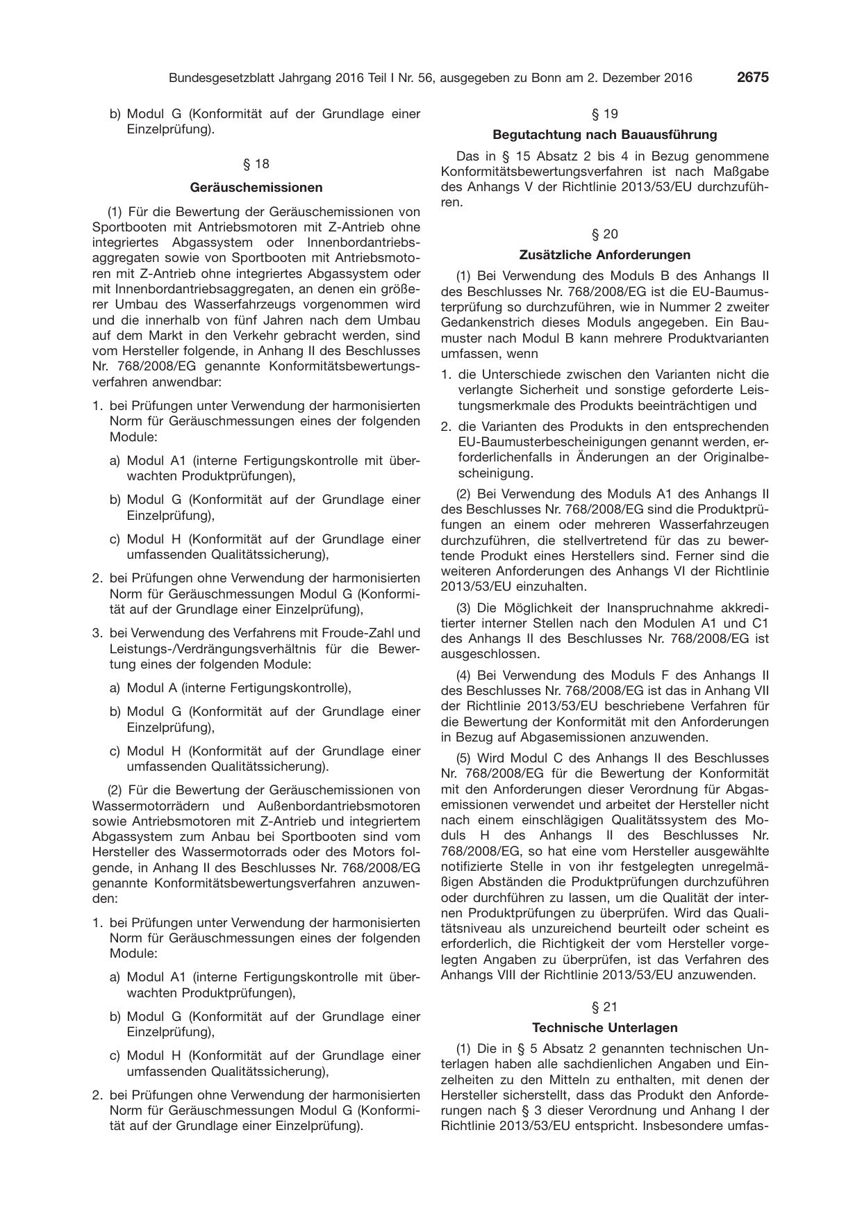 BGBl. 2016, Seite 2675 — Originalseite als Abbildung