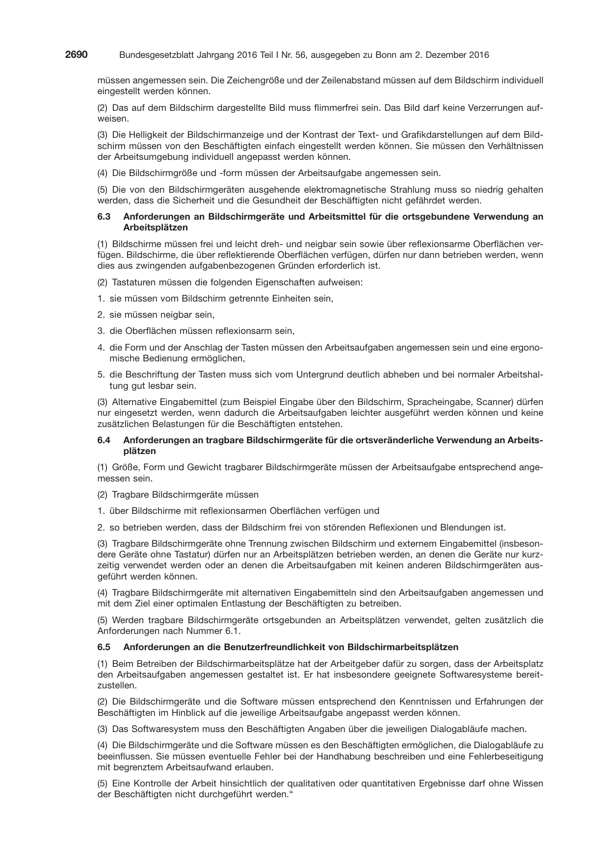 BGBl. 2016, Seite 2690 — Originalseite als Abbildung