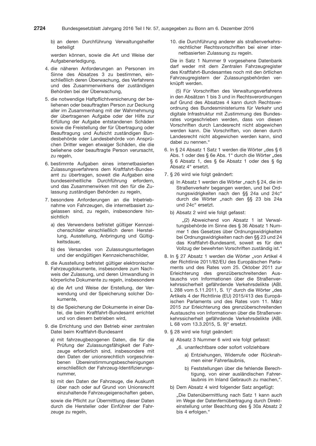 BGBl. 2016, Seite 2724 — Originalseite als Abbildung