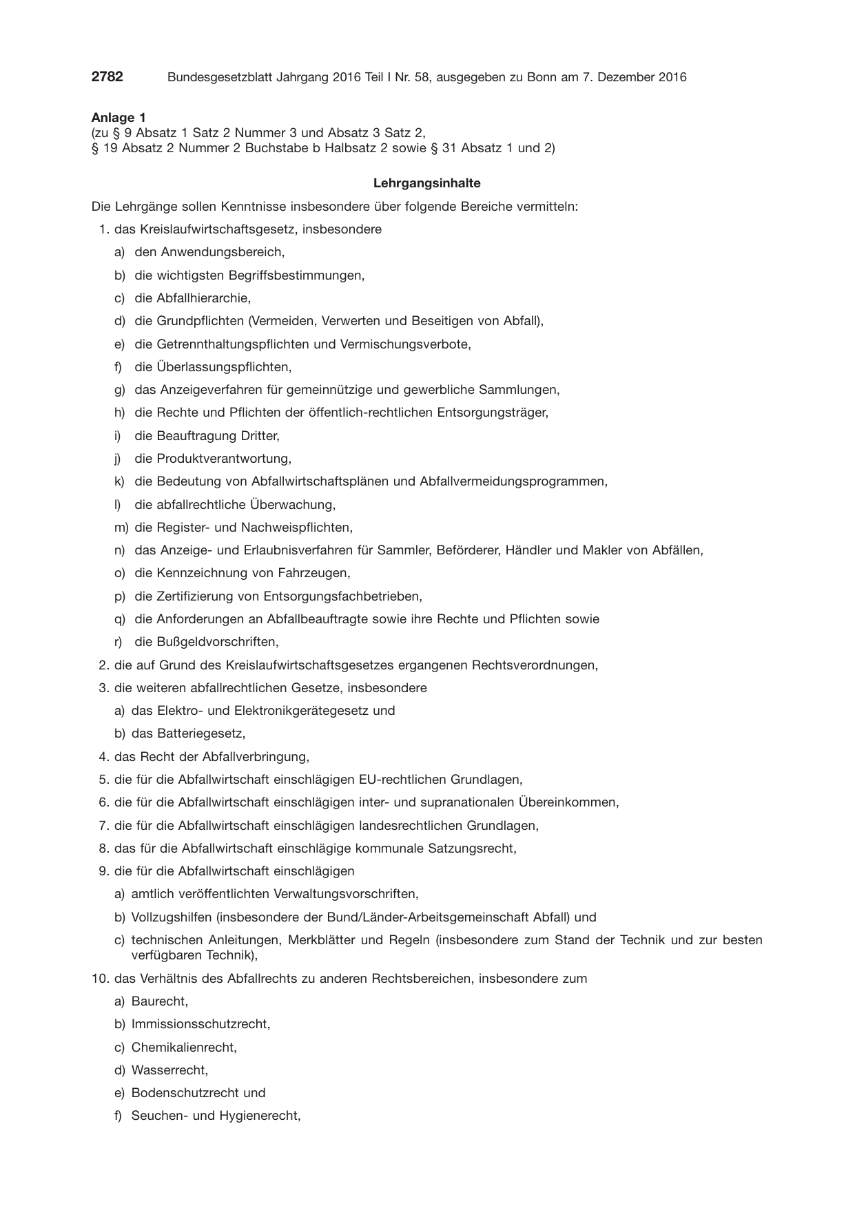BGBl. 2016, Seite 2782 — Originalseite als Abbildung