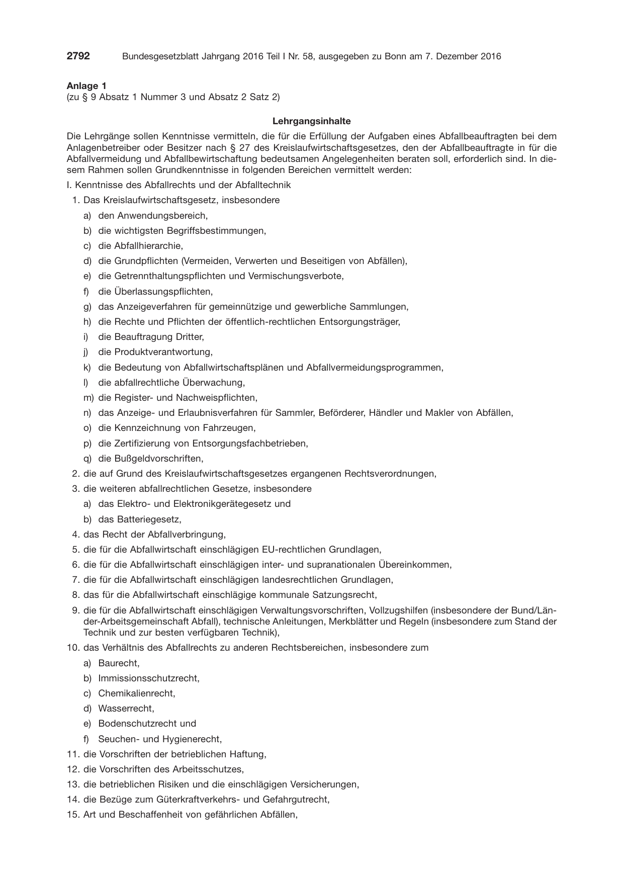 BGBl. 2016, Seite 2792 — Originalseite als Abbildung