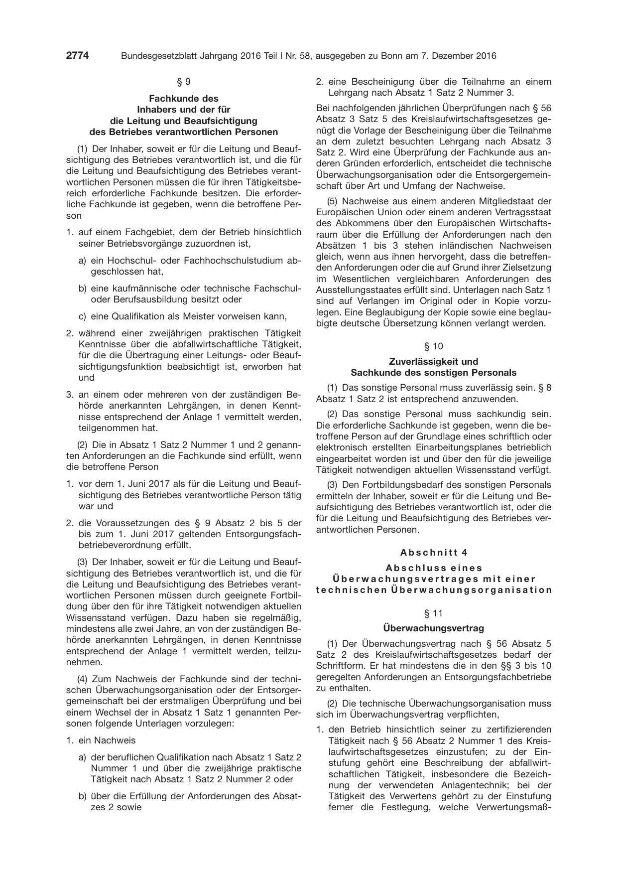 BGBl. 2016, Seite 2774 — Originalseite als Abbildung