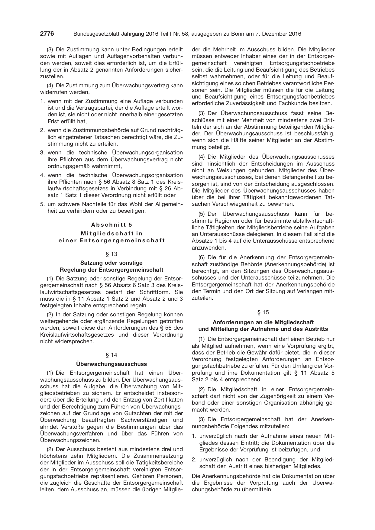 BGBl. 2016, Seite 2776 — Originalseite als Abbildung