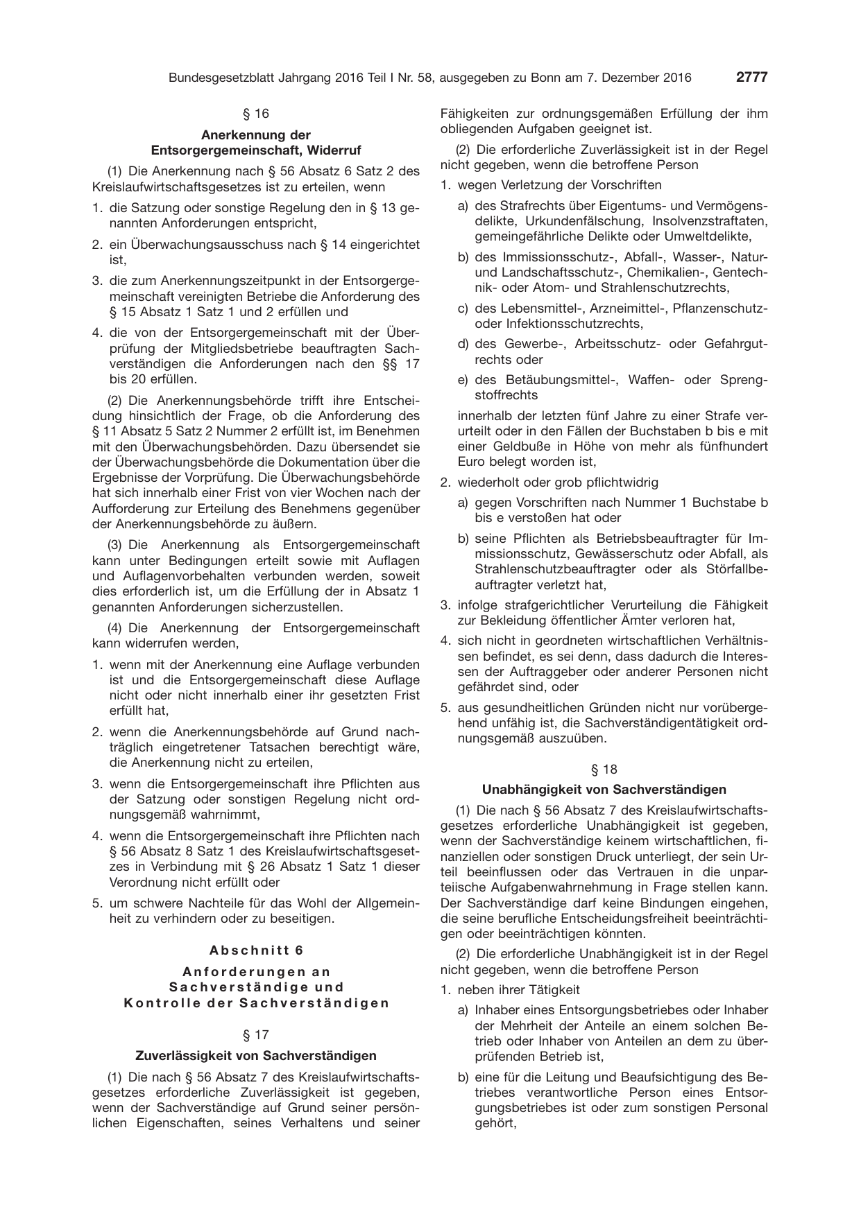BGBl. 2016, Seite 2777 — Originalseite als Abbildung