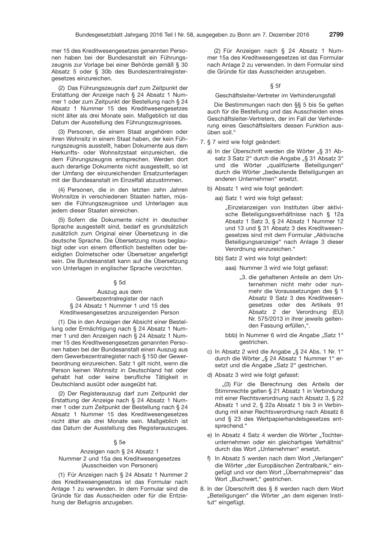 BGBl. 2016, Seite 2799 — Originalseite als Abbildung