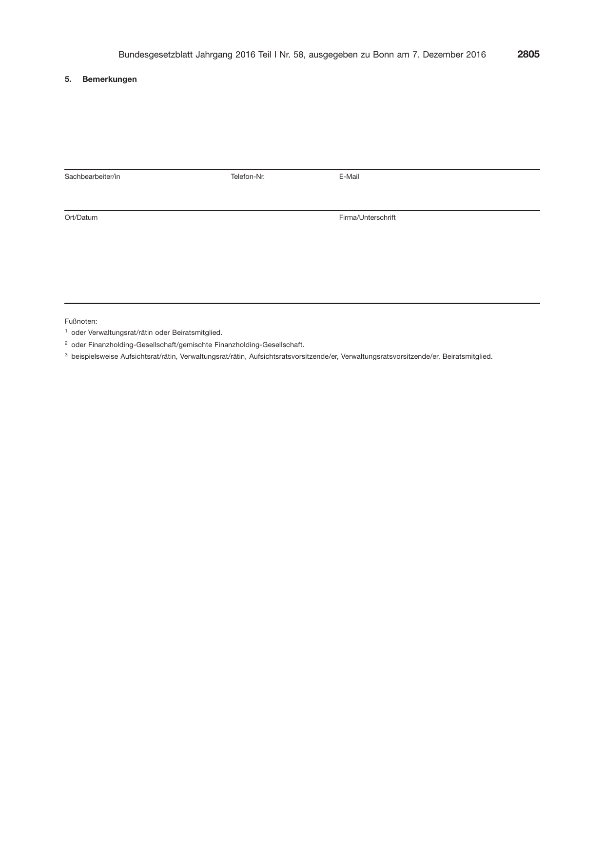 BGBl. 2016, Seite 2805 — Originalseite als Abbildung