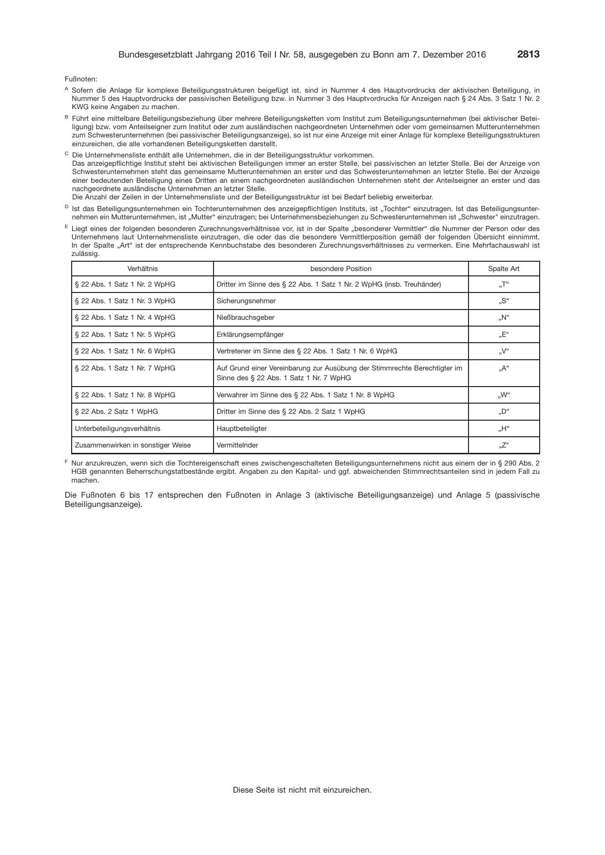 BGBl. 2016, Seite 2813 — Originalseite als Abbildung
