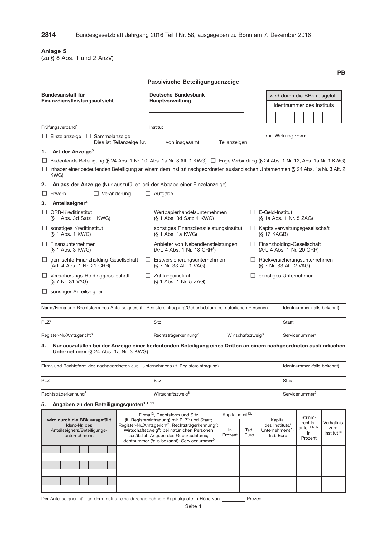 BGBl. 2016, Seite 2814 — Originalseite als Abbildung