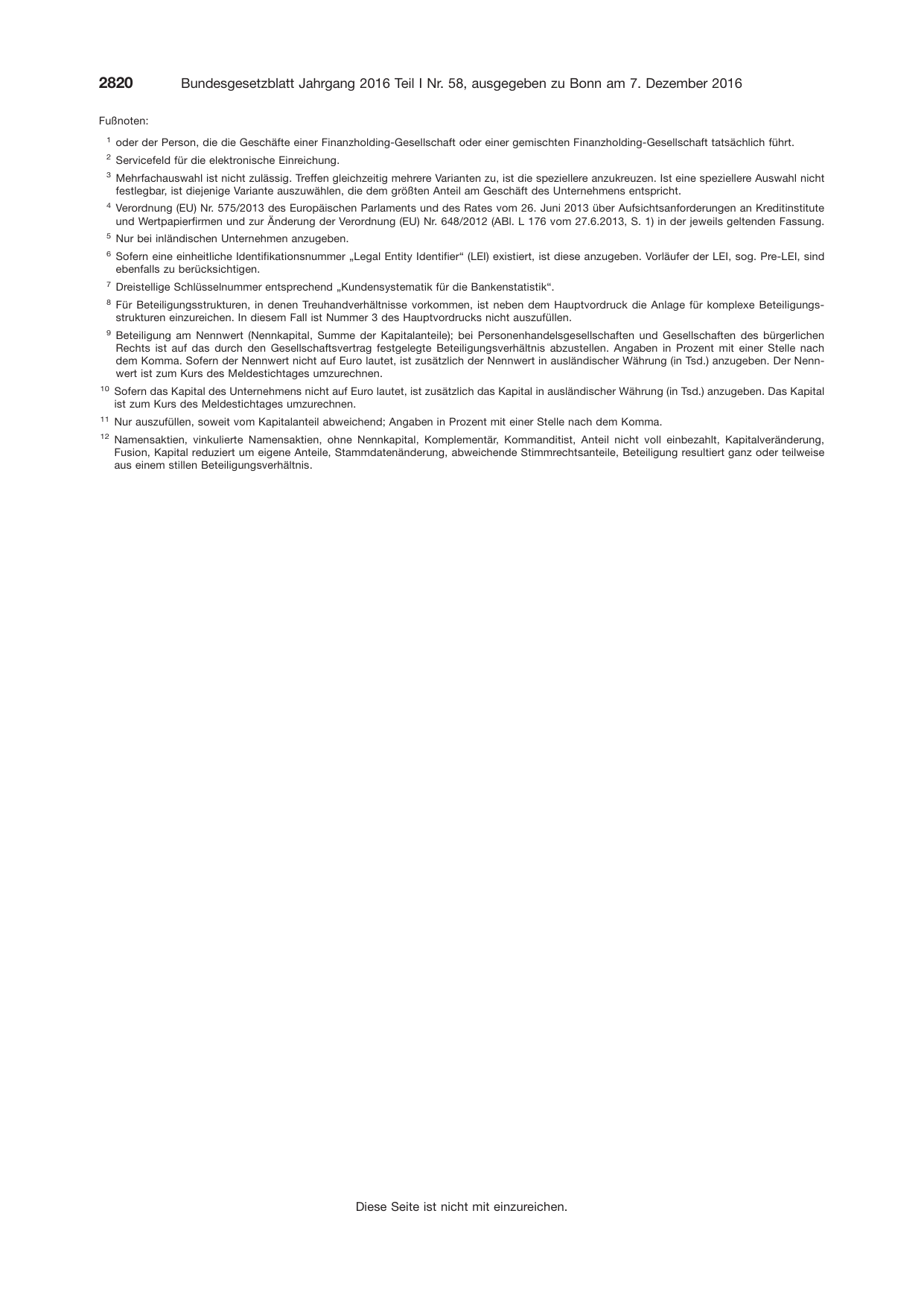 BGBl. 2016, Seite 2820 — Originalseite als Abbildung