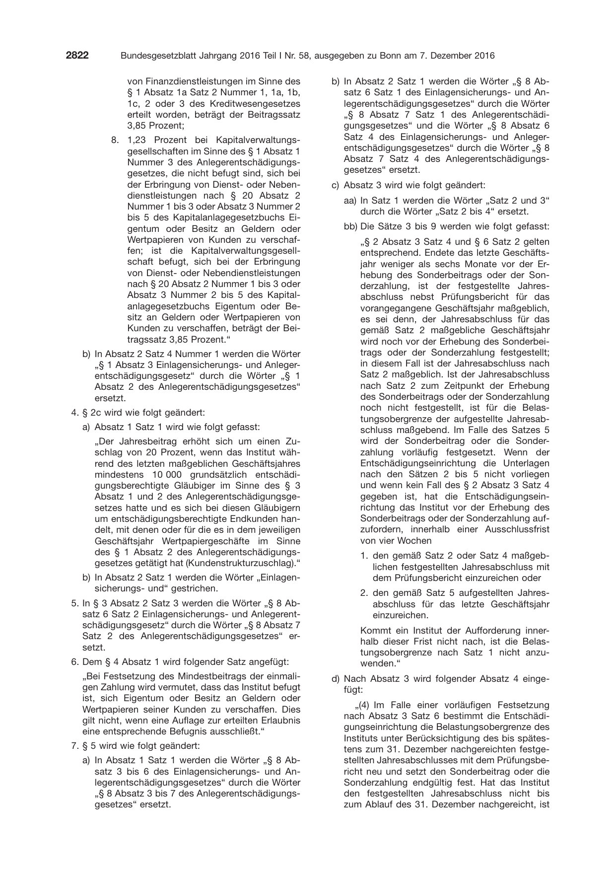 BGBl. 2016, Seite 2822 — Originalseite als Abbildung