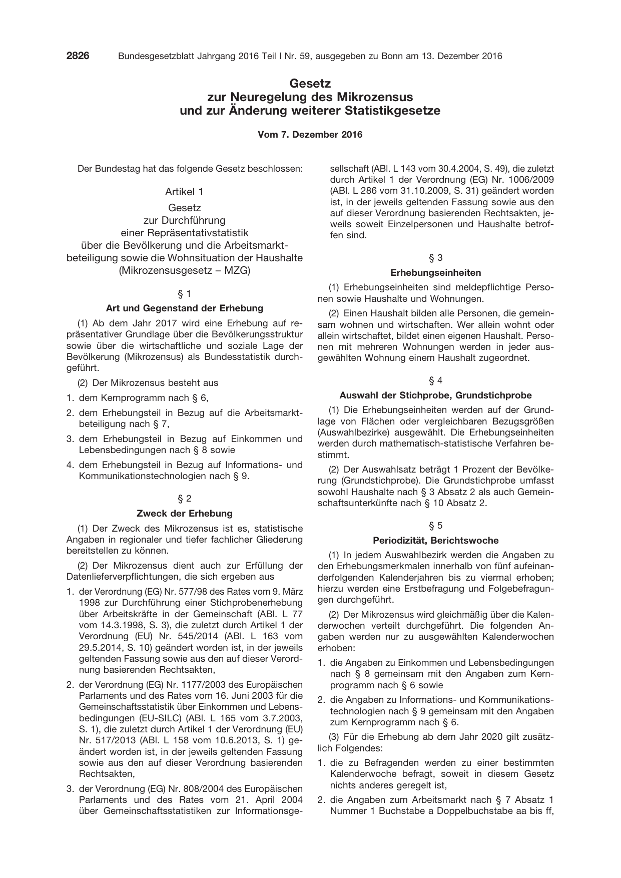BGBl. 2016, Seite 2826 — Originalseite als Abbildung