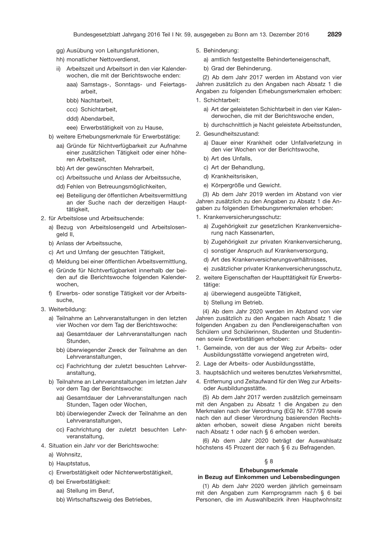 BGBl. 2016, Seite 2829 — Originalseite als Abbildung