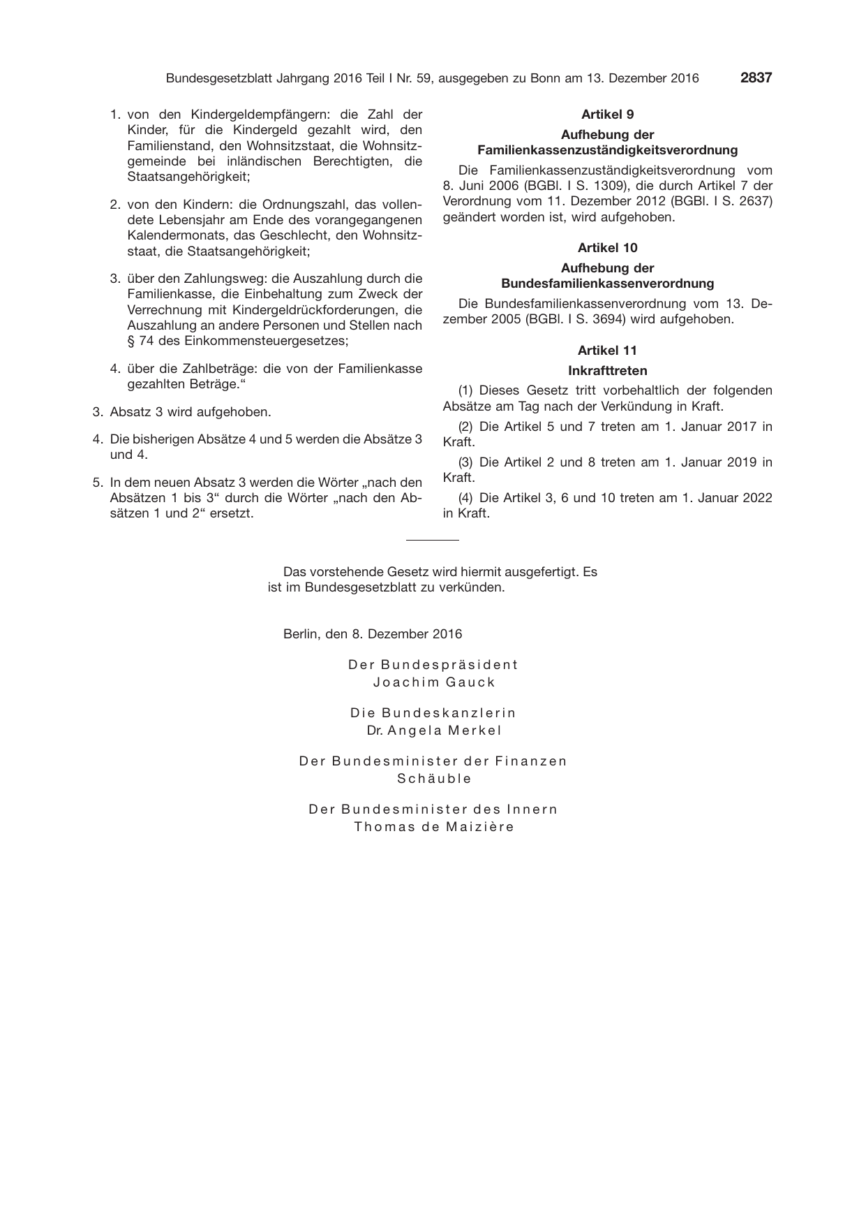 BGBl. 2016, Seite 2837 — Originalseite als Abbildung
