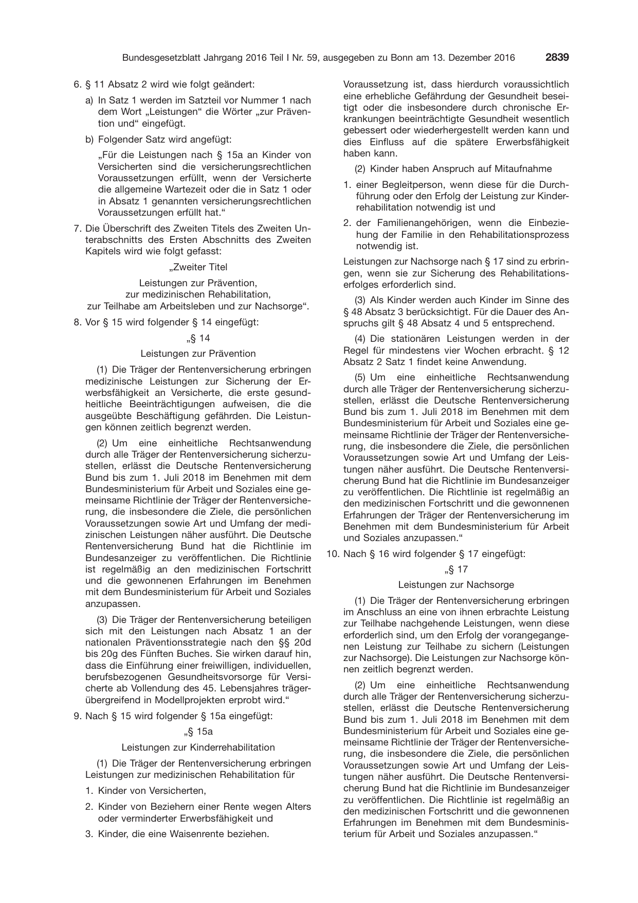 BGBl. 2016, Seite 2839 — Originalseite als Abbildung