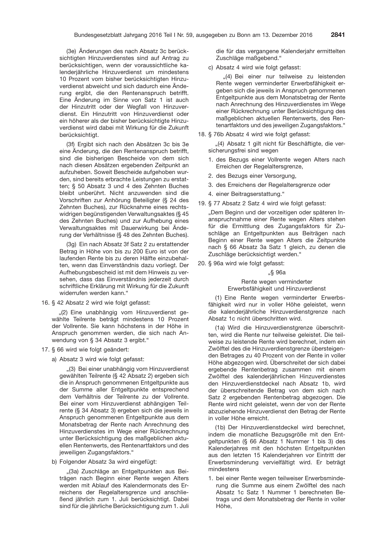 BGBl. 2016, Seite 2841 — Originalseite als Abbildung