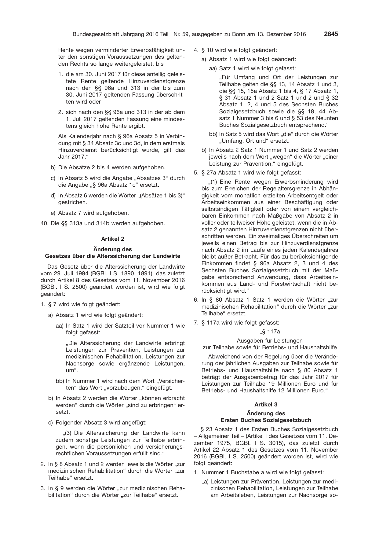 BGBl. 2016, Seite 2845 — Originalseite als Abbildung